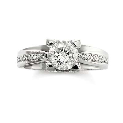 14k Gold Diamond  Engagement Ring R874