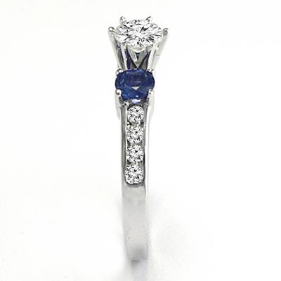 14k Gold Sapphire Diamond Ring R652