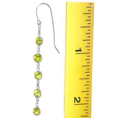 14k Dangling Peridot Earrings E874