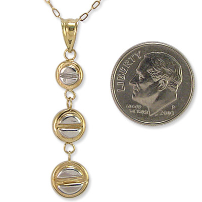 14K Gold Design Pendant P896