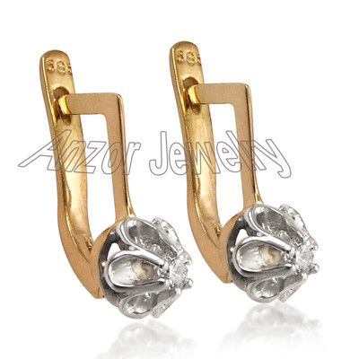 Russian Style Diamond  Earrings E1083