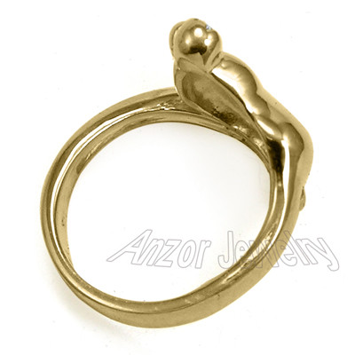 Woman's 14k Gold Flexible Mesh Ring R859 - Anzor Jewelry