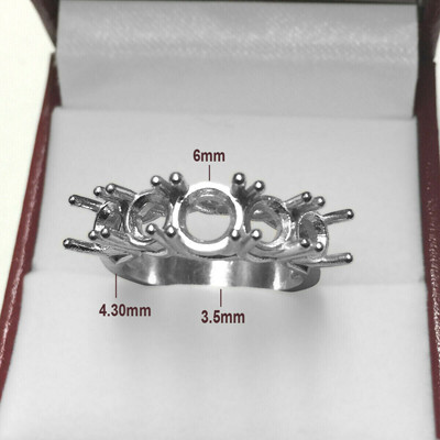Platinum Five Stone Band Setting Ring  #R2032