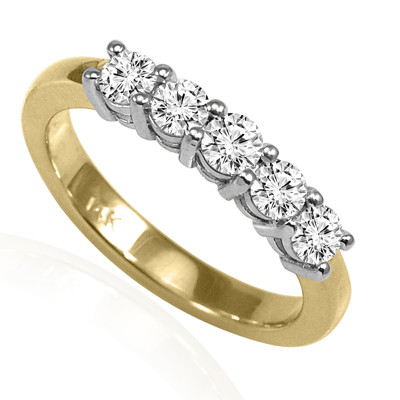 14k Solid Yellow and White Gold Genuine Diamond Wedding Band new price