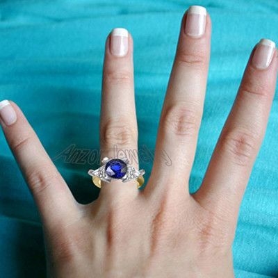 14k Solid Yellow and White Gold Ring Setting