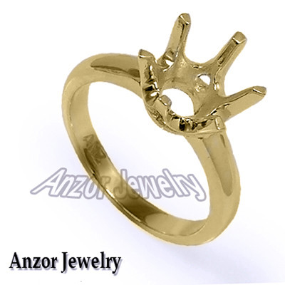 Six-Prong Ring Mounting in 10k Yellow  Gold <br>Act NOW! Limited Time Offer! $399.00 <br>****SALE  SALE  SALE****
