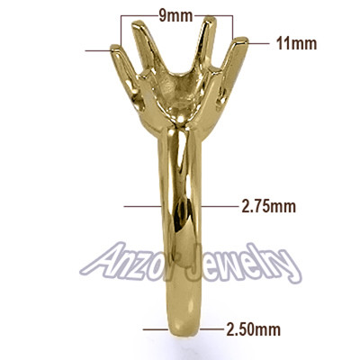 Six-Prong Ring Mounting in 10k Yellow  Gold <br>Act NOW! Limited Time Offer! $399.00 <br>****SALE  SALE  SALE****