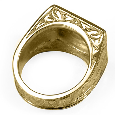 10K Solid Yellow Gold The Ten Commandments Men's Ring 10K Solid Yellow Gold The Ten Commandments Men's Ring