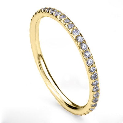 14k Solid Yellow Gold Wedding Band Genuine Diamond Ring