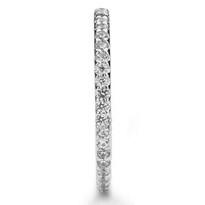 Genuine Diamond Wedding Band in Platinum 950