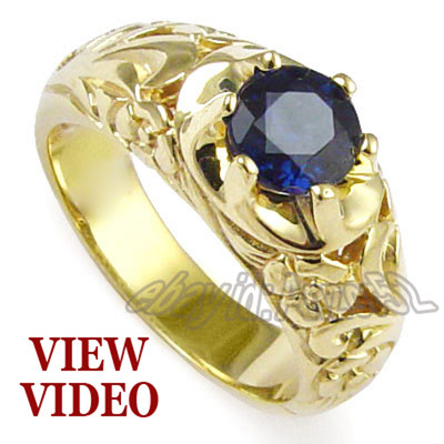 Men's 14k YellowCOCO design Ring ANZOR'S EXCLUSIVE "Patent Pending"