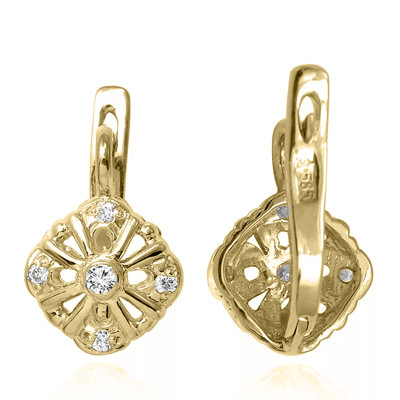 Genuine Diamonds Earrings in 14k Gold