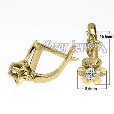14k Gold Diamond Earrings