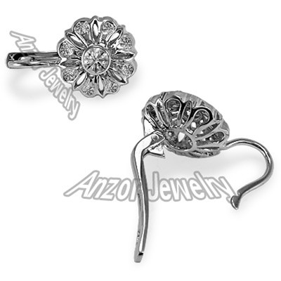 Russian Style Lab Grown Diamond Earrings 14k Gold F VS1 #E1763