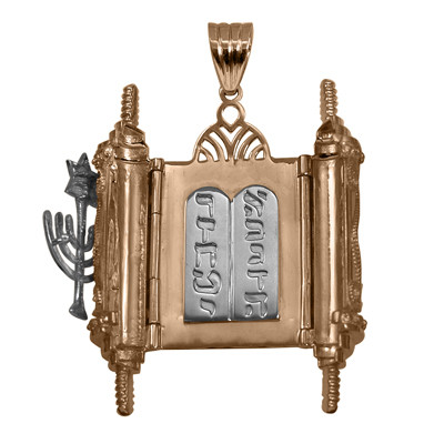 14k Gold Torah Star of David Jewish Mogen Pendant #P981