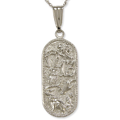 7 Talisman Good Luck Pendant in Silver 925 #P947