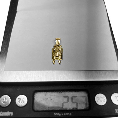 14k Gold Torah Star of David Jewish Mogen Pendant #P1008