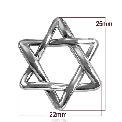 14k Gold white gold Jewish Star of David Pendant #P1005