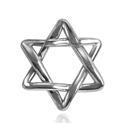 Jewish Star of David Pendant in Platinum 22by 25mm #P1001