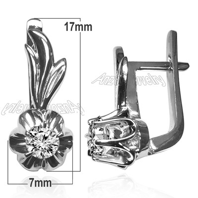 Russian Style Diamond Earrings 14k gold #E1774