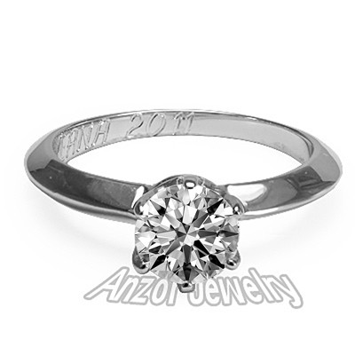 Knife Edge Solitaire Lab Grown Diamond Ring in  14K Gold  #R2288 Knife Edge Solitaire Lab Grown Diamond Ring in  14K Gold  #R2288