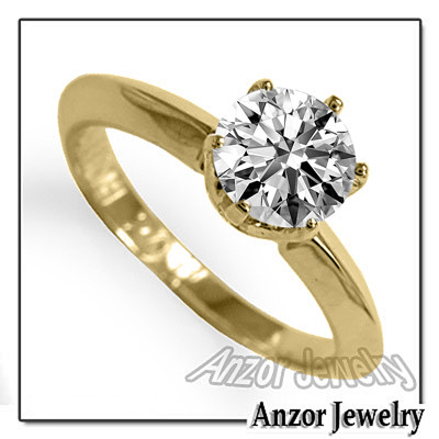 Knife Edge Solitaire Lab Grown Diamond Ring in 14k #R2289 Knife Edge Solitaire Lab Grown Diamond Ring in 14k #R2289