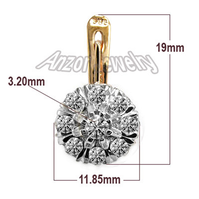 Lab Grown Diamond Russian Style Earrings in 14k #E1789