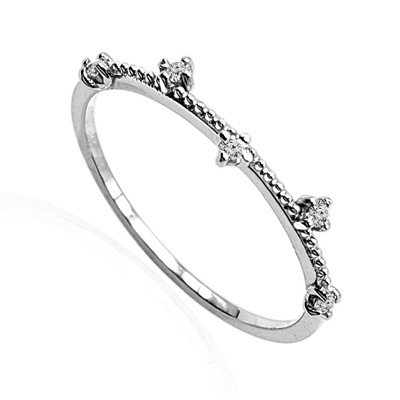 14k solid white Gold Genuine Diamond Band #R2299