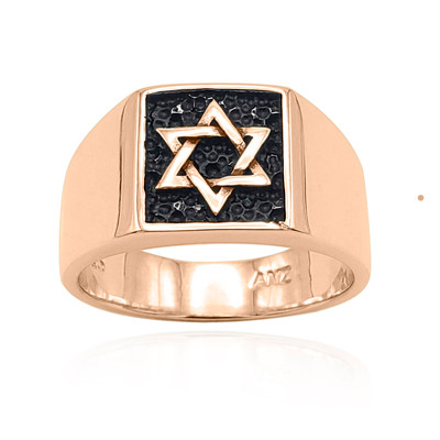 Star of David Men's Ring in 14k Gold