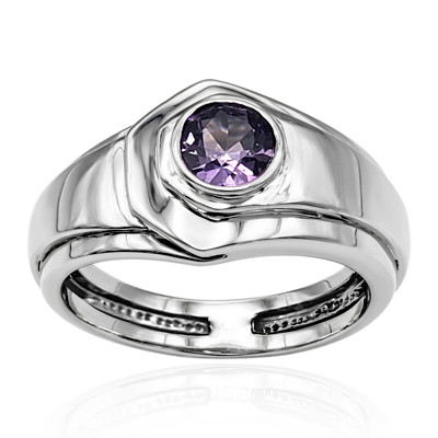 Men's Created Alexandrite Ring in 14K Gold