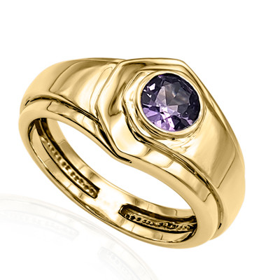 Men's Created Alexandrite Ring in 10K Gold