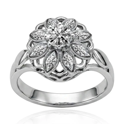 10k White Gold Lab Grown Diamond Ring