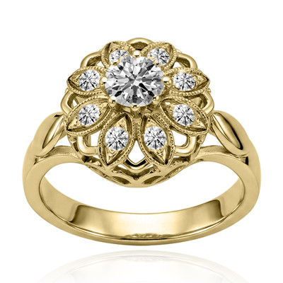 10k Yellow Gold Lab Grown Diamond Ring