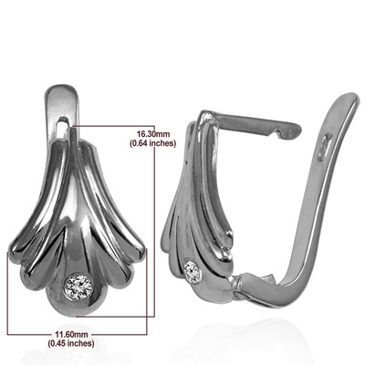 925 SILVER  Genuine Diamond BUOTIFUL Earrings