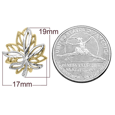 Maple Leaf Design Pendant in 14k Gold