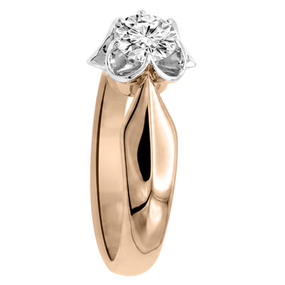 14K Gold Lab Grown Diamond Russian Style Ring