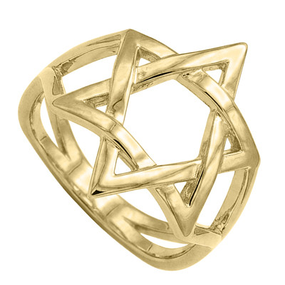 Star of David Men's Ring in 10K