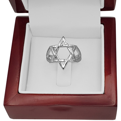 Star of David Men's Ring in 10K