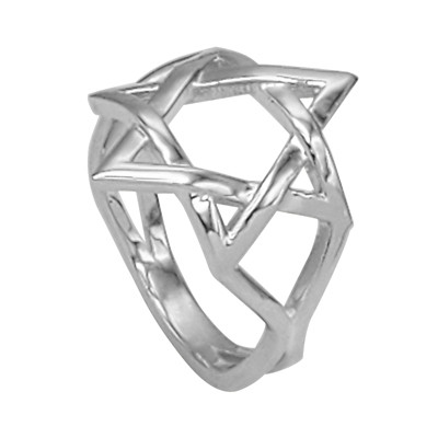 Star of David Men's Ring in 14K