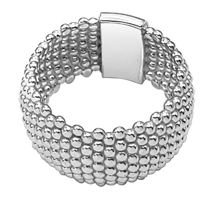 Silver 925 Flexible Mesh Ring