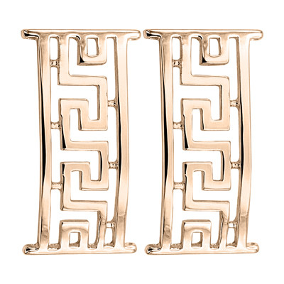 14k Rose Gold Greek Earrings