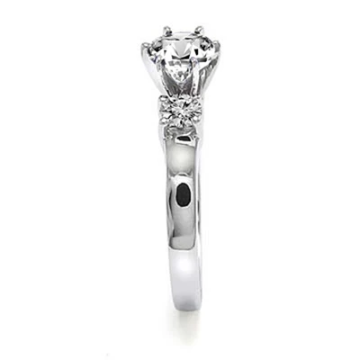 Lab Grown Diamond Engagement Ring 14k Solid white Gold #