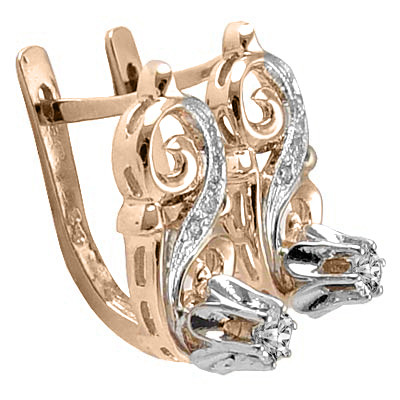 Lab Grown Diamond set in 14k Ring Earrings