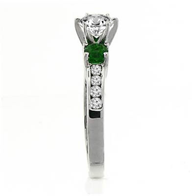 14k Gold Tsavorite Diamond engagement Ring #R727