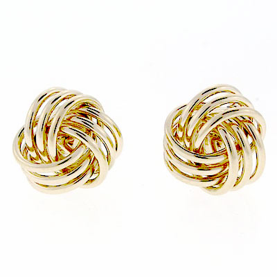 14k Gold Love Knot Studs earrings E654