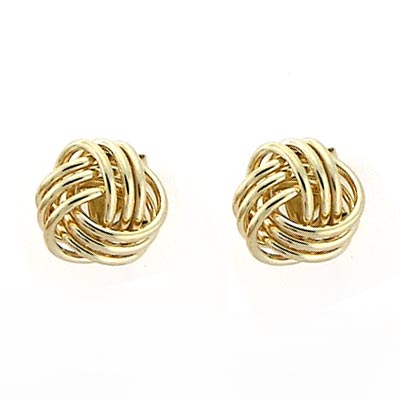 14k Gold Love Knot earring (Solid) 14k E653