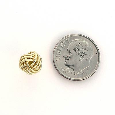 14k Gold Love Knot earring (Solid) 14k E653