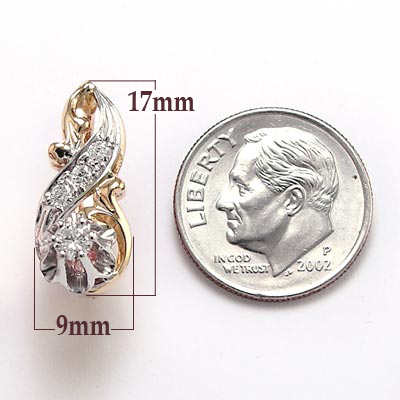 Old Russian style Malinka Diamond Earrings 585 E661