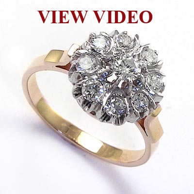 Russian style Diamond Engagement Ring 585 R735