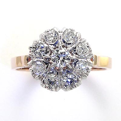Russian style Diamond Engagement Ring 585 R735